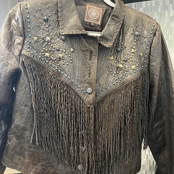 Leather fringe jacket - Picture 6 of 10